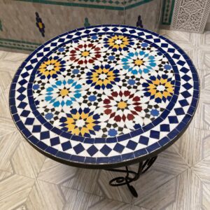 Zellige Mosaic Wall Fountain – Fez Garden Style (Green & White)