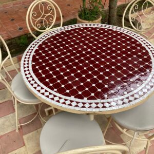 Zellige Mosaic Fountain – Royal Andalus (Blue & White Arch Design)