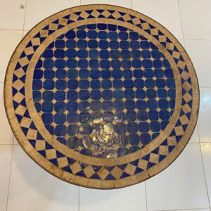 Zellige Mosaic Table – Royal Blue Elegance