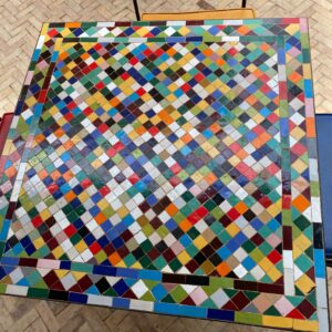 Moroccan Mosaic Square Table – Multicolor Handmade Design